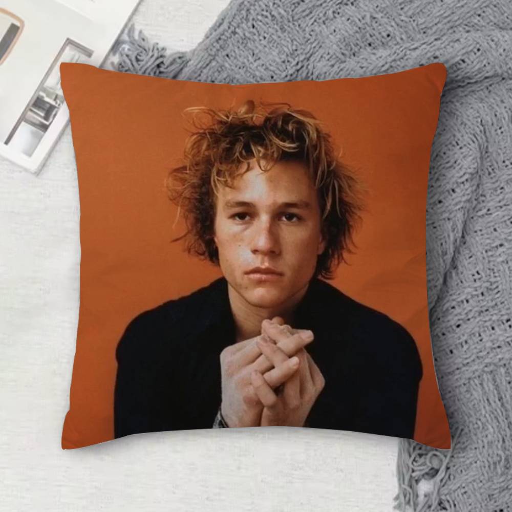 H-Heath Ledger Double-Sided Printed Square Decorative Cushion Cover For Sofa Living Room Home Decor