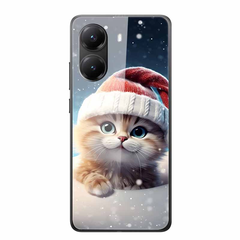 Tempered Glass Case For Xiaomi Poco X7 Pro Case Hard Glass Back Cover Soft TPU Bumper For Redmi Turbo 4 Phone Case X7Pro Turbo4