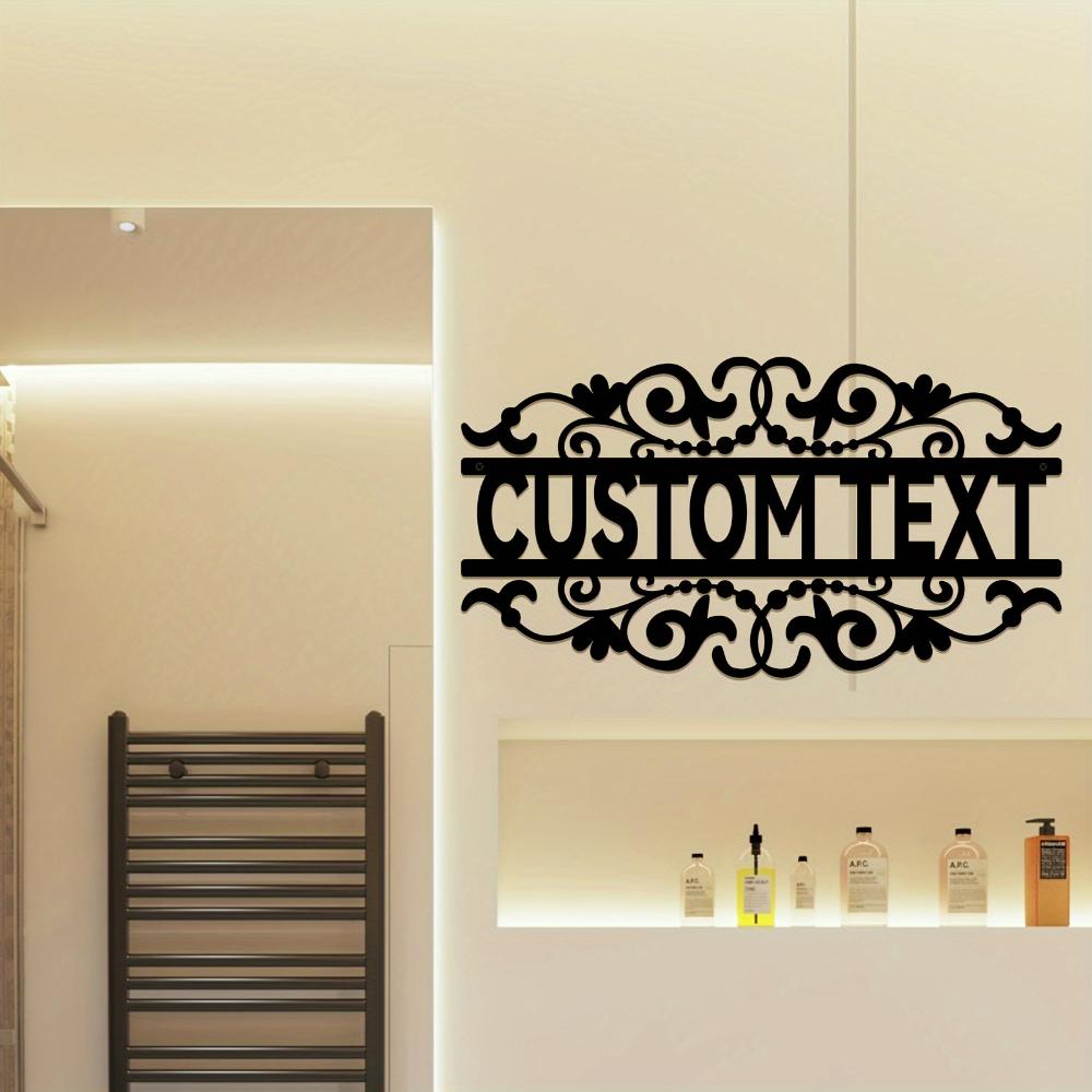 Art Deco Metal Name Sign Wall Art Custom Plaque Home Decor Gift