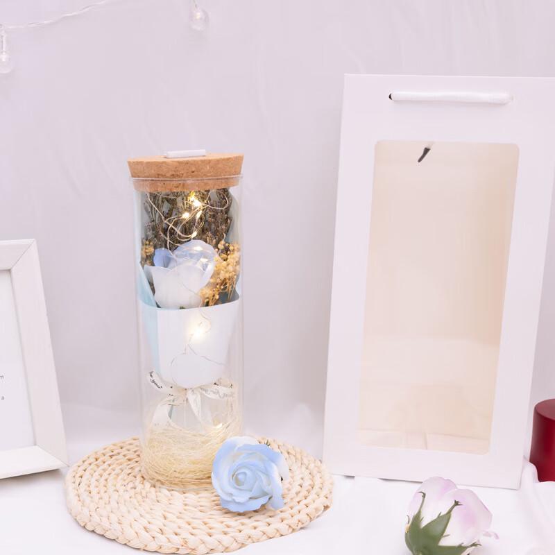 Nordic Romantic Gypsophila & Rose Soap Flower Gift Dome