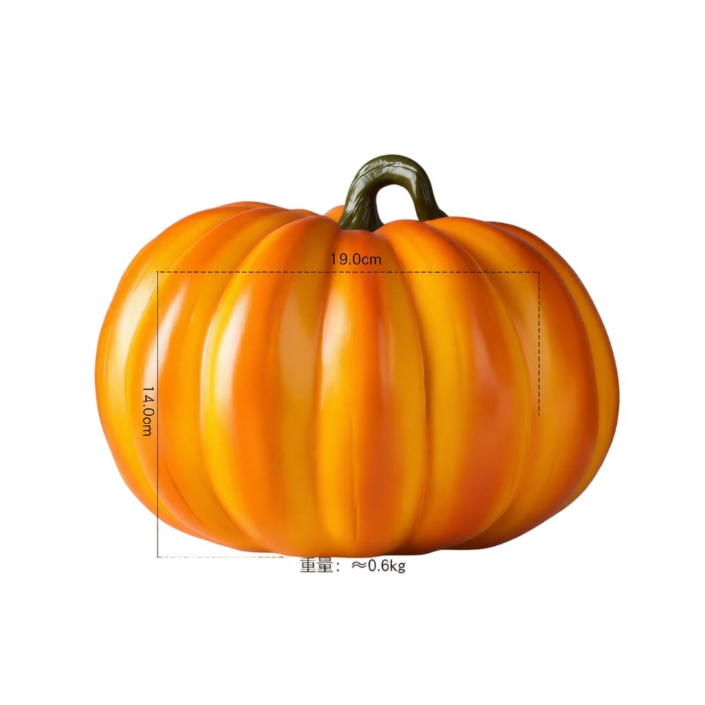 Realistická dýňová pryskyřičná řemeslná dekorace pro Halloween Domácí stolní ozdoba Sezónní sváteční displej Vnitřní venkovní použití Odolný materiál
