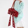 Creative Rivet Bow Handbag Girls Cute Trend Temperament Shoulder Bag Trendy Fashion Sweet ins Women's Bag