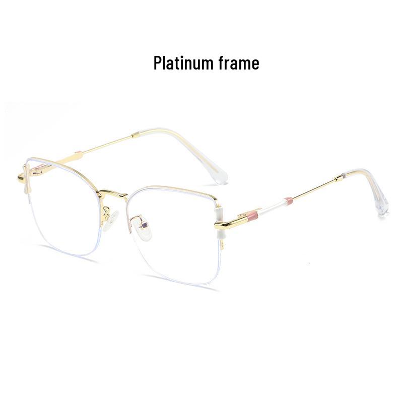 Women's High-End Photochromic Blue Light Blocking Glasses with Clear, Versatile Lenses - Metal Frame, Prescription Ready