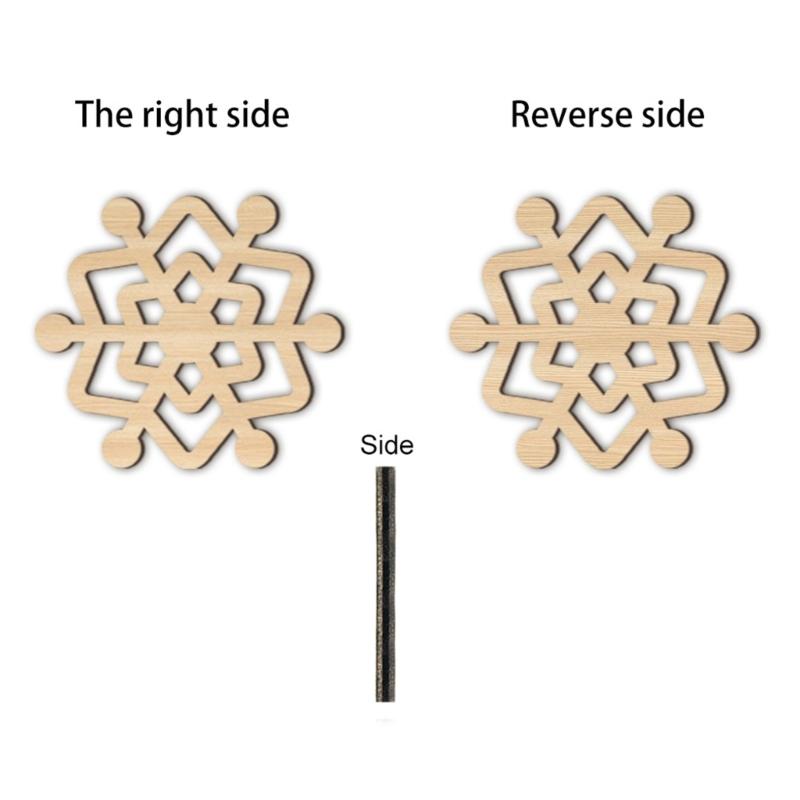 Handmade Wood Snowflakes Decorations For Festival DIY Crafts Customizable Holiday Homes Office Wall Display