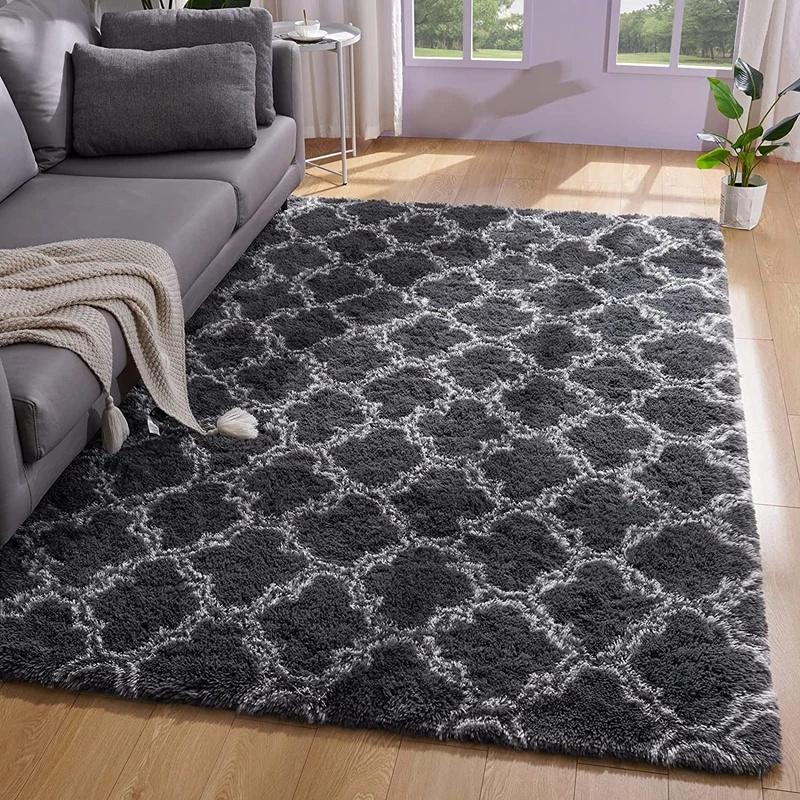 Fluffy Rug Indoor Plush Soft Carpet Soft Shaggy Rugs Plush Area Rugs for Living Room Bedroom Fluffy Carpets Home Decor