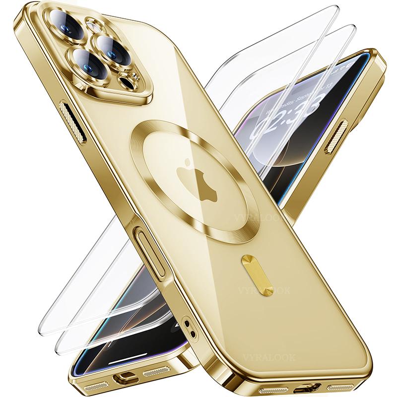 Beschichtung Weich Für Magsafe Handyhülle Für iPhone 17 16 15 14 13 12 11 Pro Max Plus Air Magnetisches Kabelloses Laden Transparente Hülle