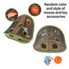 Cat Mice Game Intelligence Toy Bell Tent With 9 Hole Cats Playing Tunnel Foldable Mouse Hunt Toys Keeps Kitten Random style