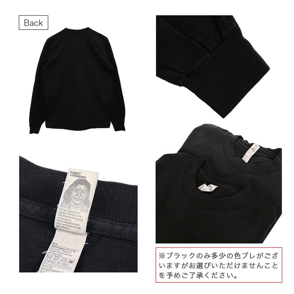 Los Angeles Apparel Long T Long Sleeve Plain Made In USA Los Apa All Season Tops L Black [LOSANGELS APPAREL] 6.5oz T-Shirt Men's [Used]