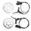 WAKE Front and Back Disk Brake Kit Aluminum Alloy Calipers Stainless Steel 160mm Rotors with Cable Brake Lever for Road