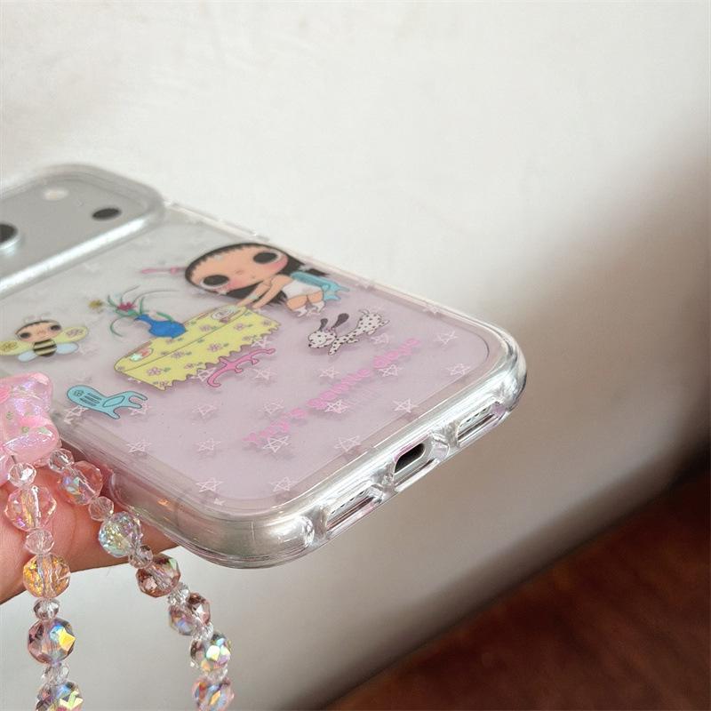 Hobby Cartoon Glitter Jade Phone Case for iPhone 17, 16 Pro Max, 15, 14