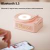 Classic Vintage Bluetooth Speaker Mini Portable Old Fashion Stereo Surround Music Box with Colorful Night Light TF Card Slot