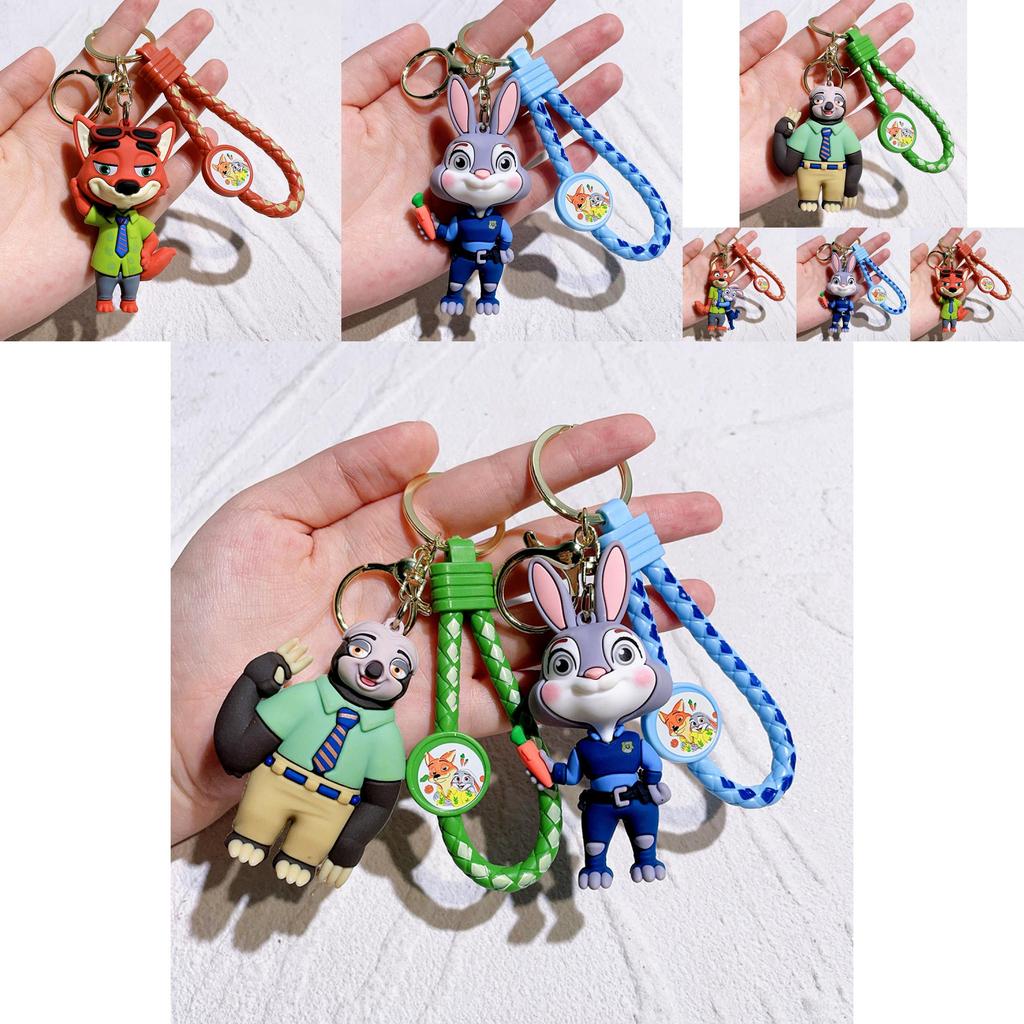 2024 Cute Silica Gel Keychain From Zootopia Cartoon Character For Kids And Collectors