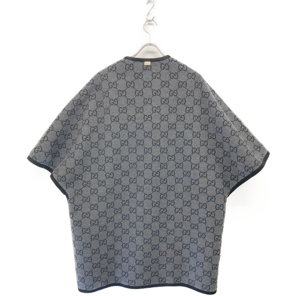 GUCCI 715717 GG Wool Reversible Coat coat 36 blackUsed