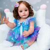 55CM Reborn Toddler Girl Doll SueSue Full Body Silicone Waterproof Bathy Toy Hand-Detailed Paint with 3D Look Visible Veins