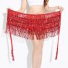 Dress Belly Dance Waist Chain 4-Layer Tassel Hip Scarf Latin Dance Hula Short Skirt  Carnival Party