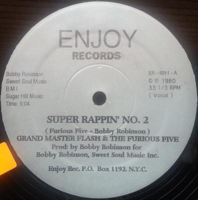 Płyta 12-calowa GRANDMASTER FLASH & THE FURIOUS FIV - Super Rappin' No.2 ER6011 Enjoy Records US Rap & Hip-Hop/R&B Używana