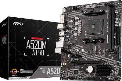 Μητρική Κάρτα MSI PRO με σειρά Ryzen 5000 Micro ATX AMD MB5136 A520M-A [Συμβατή] (AM4)] [με A520]
