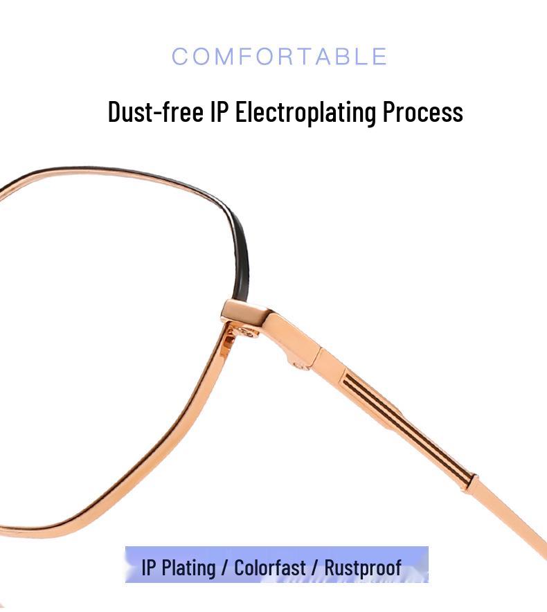 Ultra-Light Pure Titanium Myopia Glasses Frame with Anti-Blue Light for Students - Model 2216