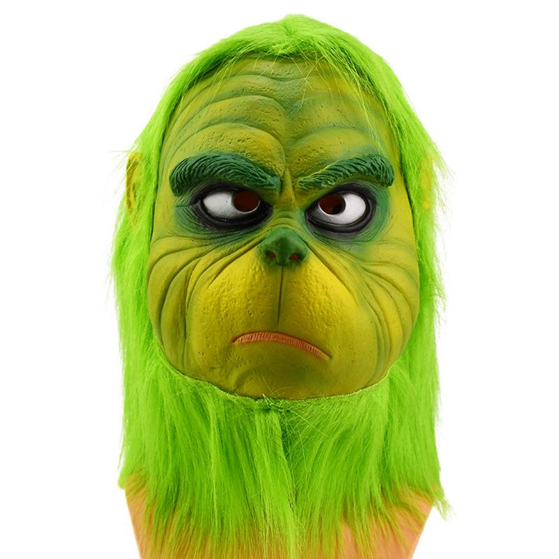 Nightmare Before Christmas Jack Skellington Green-Haired Latex Mask for Halloween