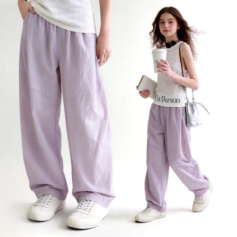 Youduo Girls' Thin Wide-Leg Casual Summer Pants