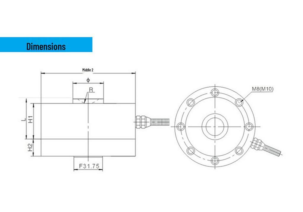 Alloy Steel Spoke-Type Load Cell for Hopper, Truck, or Railway Scales