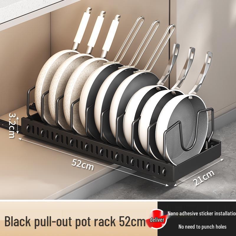 

Регулируемая стойка-органайзер для кастрюль и сковородок для кухонного хранения