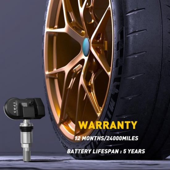 2in1 Auto TPMS Pressure Tire Sensor Tire Metal Stem 315 MHz & 433 MHz Universal