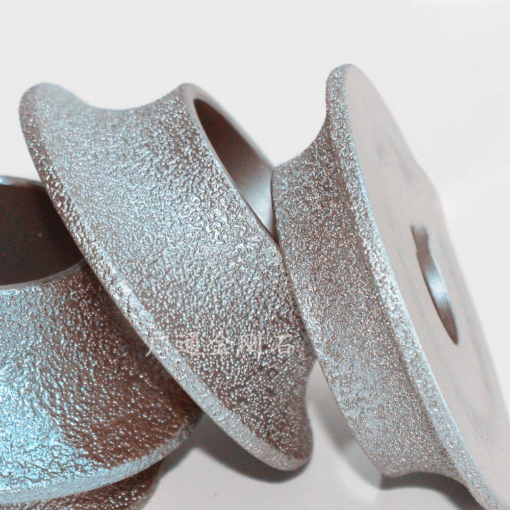 Arbor Hole Emery Grinding Wheel Round Shape Demi-bullnose Edge Wheel  Granite Trimming