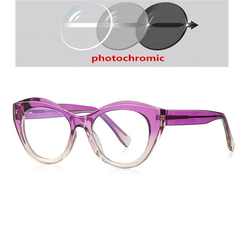 0 -0.5 -0.75 To -6.0 Fashion Cat Eye Myopia Glasses Frame Women Anti Blue Light Computer Shortsighted Prescription Eyeglasses