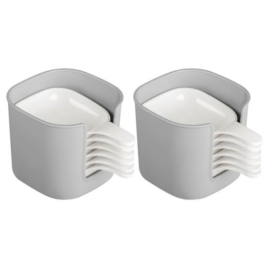 Sauce Dish Set Stackable Dipping Trays with Storage Box Mini Seasoning Plates for Soy Sauce Tomato Sauce Dessert