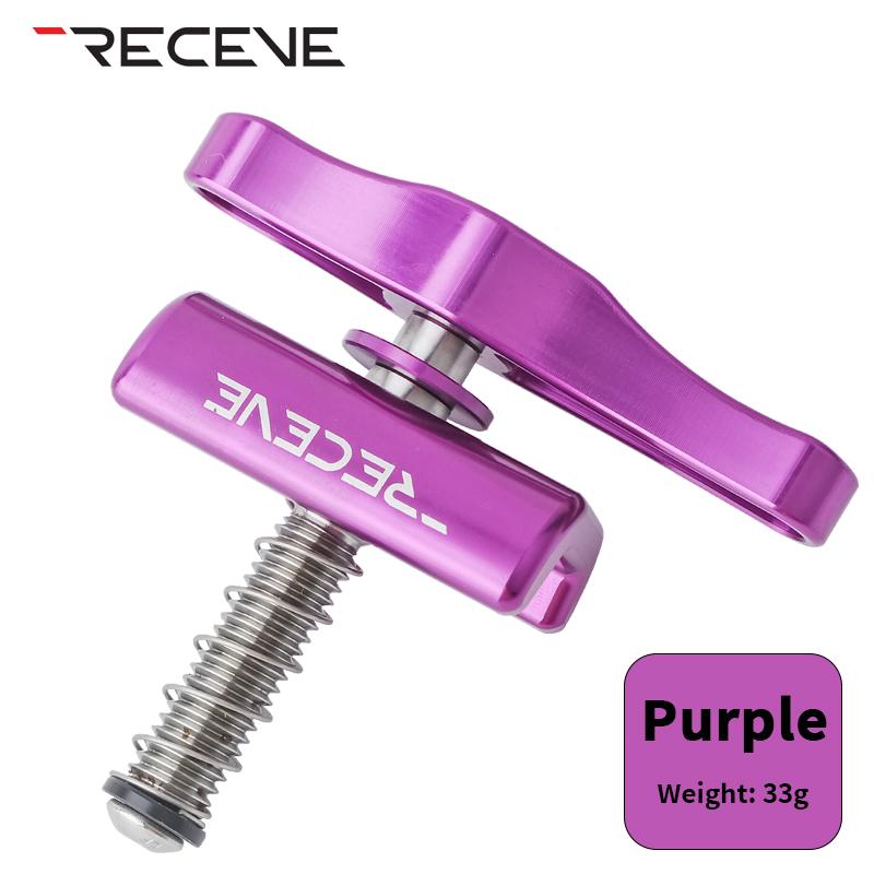 RECEVE Folding Bike C Buckle Knob Hinge Clamp Bicycle Titanium Alloy Handle Hinge Clamp Kit Folding Buckle Fixed For Brompton