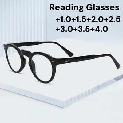 New Anti Blue Light Reading Glasses Men Women High Quality Round Frame Presbyopia Glasses Trend High Definition Farsight Eyewear