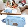 Multifunctional Blue Pen Bag Star Cat Pattern Large Capacity Pencil Case Portable Handheld Stationery Organizer Gift