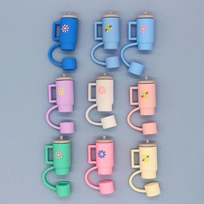 Straw Cover Cap For Stanley Cup Silicone Straw Topper Fit Stanley Oz Tumbler With Handle 10Mm Drinking Straw Tip Covers