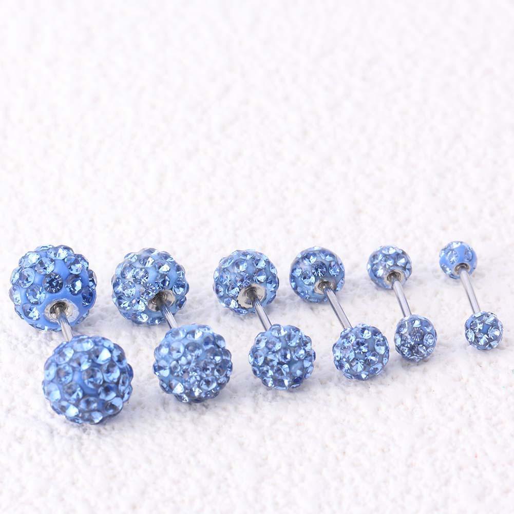 Exquisite Polymer Clay & Titanstahl Kugelstecker Ohrringe 3-8mm - Hochwertiger Ohrschmuck mit Schraubverschluss