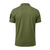 Men's Tactical Quick Dry Polo Shirt Loose Fit Breathable Outdoor Short Sleeve Shirt with Hook and Loop Collar for Casual Use