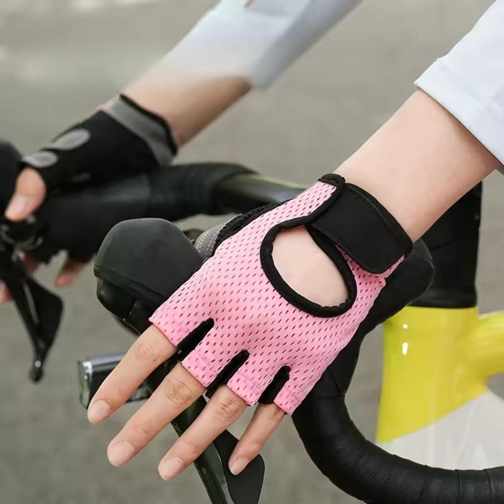 Cycling Fingerless Gloves Professional Gym Fitness Breathable Anti-Slip Women Men Half Finger Summer Fishing Female Bicycle Bike