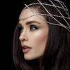 Hollow for Rhinestone Mesh Headpiece Wedding for Head Chain Jewelry Women Luxury Crystal Headband for Head Cap Hair Acce,Silver