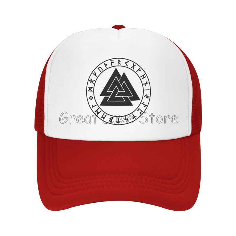 Vikings Mythology Pagan Rune Baseball Cap Summer Outdoor Breathable Mesh Cap Unisex Sun Protection Hats Adjustable Snapback Hat