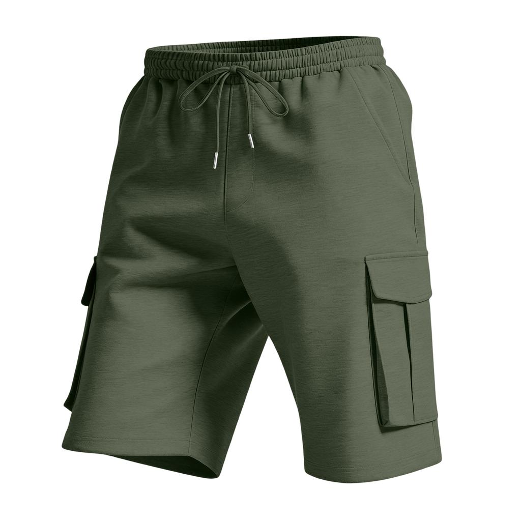 Men Drawstring Waist Casual Cargo Shorts Relaxed Fit Five Pocket Design Comfortable Lightweight Fabric Shorts