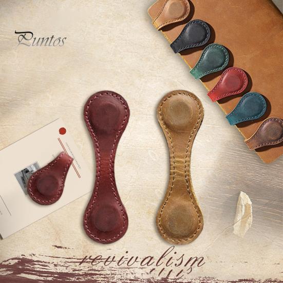 Lesezeichen mit zwei magnetischen Enden, gravierter Lesezeichenclip aus Kunstleder, Retro-Design, magnetischer Seitenmarker, Lesezubehör