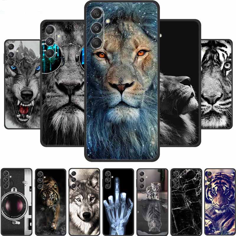 For Samsung Galaxy A17 2025 Case A 17 Phone Cover Lion Wolf Black Silicone Soft Back Cover For Samsung A17 5G Case 6.7" Coque