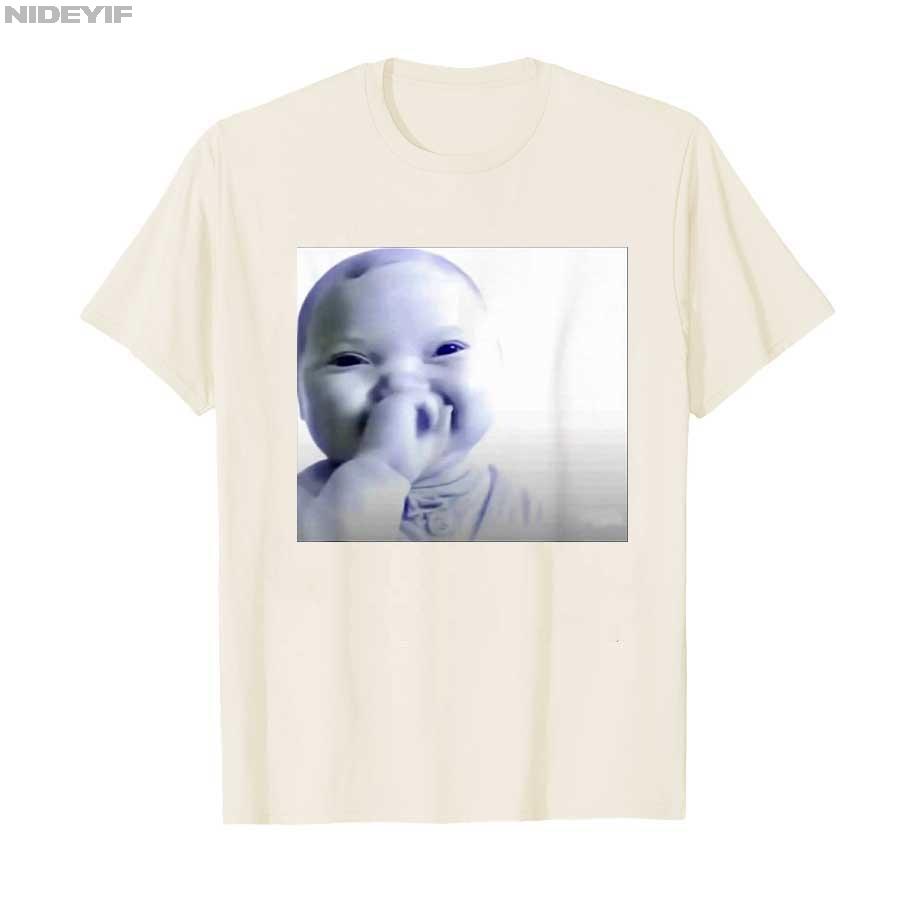 Lachendes Baby Meme Niedliches Lächelndes Säuglingsgesicht T-Shirt Für Männer Frauen 100% Baumwoll T-Shirts Kurzarm Tops 1121-2