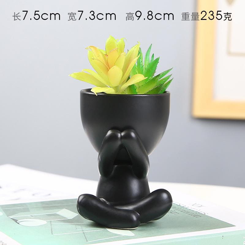 Nordic Succulent Flowerpot Creative Ceramic Ornament Crafts Decor Plant Pot