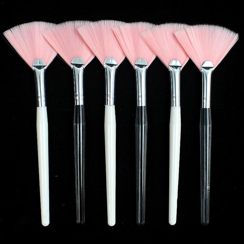 Pincel de Maquiagem em Forma de Leque Pincel para Máscara Facial Pincéis Aplicadores Macios Ferramenta de Beleza Facial Ferramenta Diy