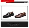 Men's Plus Size Tassel Leather Brogue Shoes - Casual Slip-On for Business or Weddings