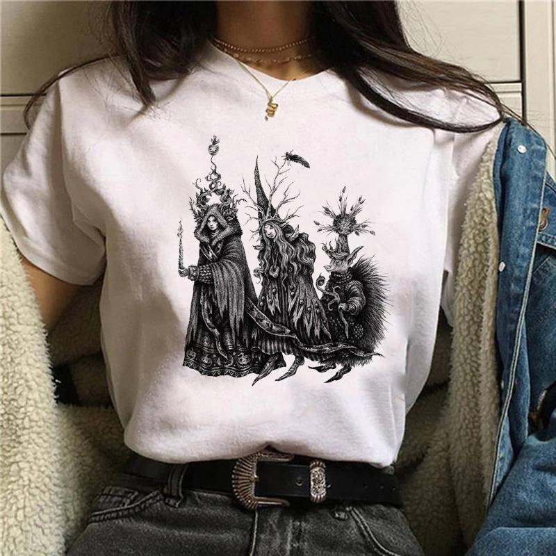 Retro Harajuku 2023 Damkläder Dam T-shirt Mönster T-shirt Damtopp Tecknad Rolig T-shirt Kortärmad Tecknad Prin