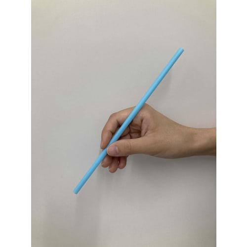 Shibase Kogyo 510 Straw Straws for Juice, Straight, 6mm X 21cm, Unwrapped, Pack of 500, Blue, Made In Japan