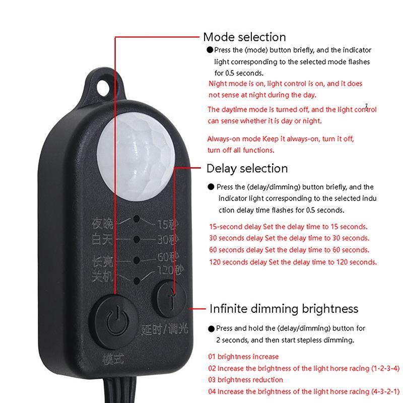 DC 5V-24V USB DC Tělo Infračervený PIR Pohybový Senzor Spínač Detektor Pohybu Člověka Spínač Pro LED Světelný Pás 6V-24V