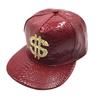 Big Size Crocodile Leatherpattern Baseball Cap Unisex Adjustable Trend Hip Hop Style Cross Skull Flat Brim Duck Tongue Hat